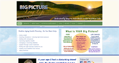 Desktop Screenshot of bigpicturelonglife.com